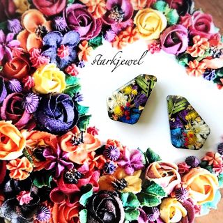 送料無料❣️Flower×Flower五角♡ピアス(ピアス)