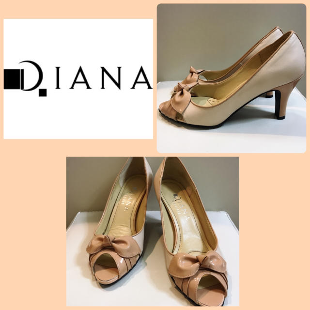 DIANA(ダイアナ)のダイアナ♡ピンクベージュ リボン パンプス♡ レディースの靴/シューズ(ハイヒール/パンプス)の商品写真