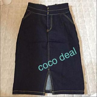 ココディール(COCO DEAL)のcocodealハイウエストタイトデニムスカート(ひざ丈スカート)