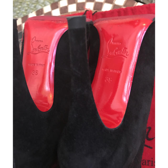 Christian Louboutin(クリスチャンルブタン)の13万円⭐︎美品本物❤️ クリスチャンルブタン  最高級メッシュレースブーティ  レディースの靴/シューズ(ブーティ)の商品写真