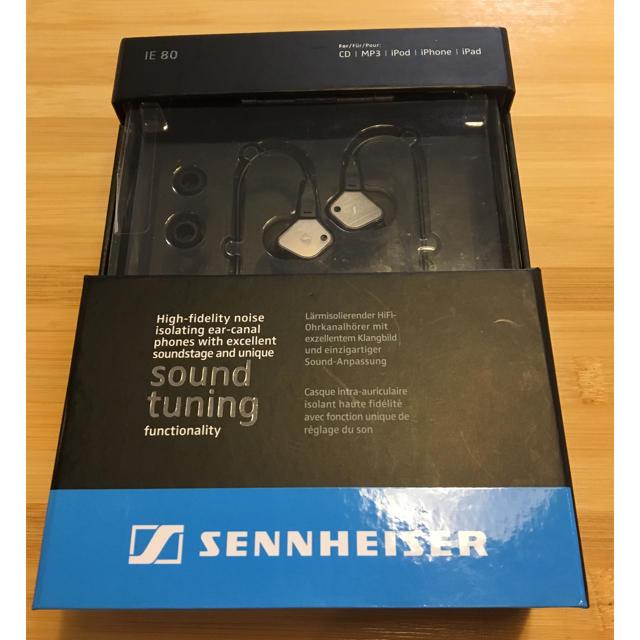 SENNHEISER(ゼンハイザー)の【元箱入り美品】Sennheiser IE80   スマホ/家電/カメラのオーディオ機器(ヘッドフォン/イヤフォン)の商品写真