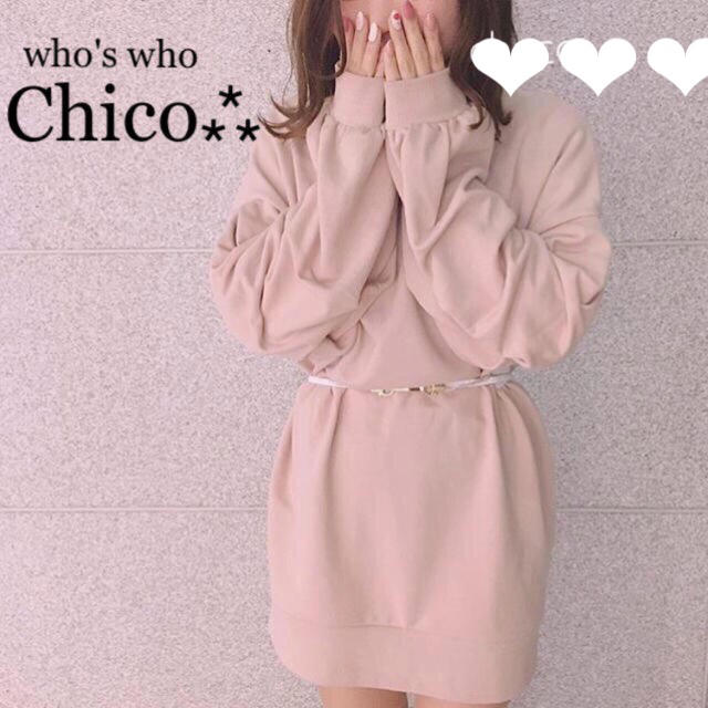 who's who Chico(フーズフーチコ)の2018年新作❁﻿フーズフーチコ ビッグスエットワンピース レディースのワンピース(ミニワンピース)の商品写真