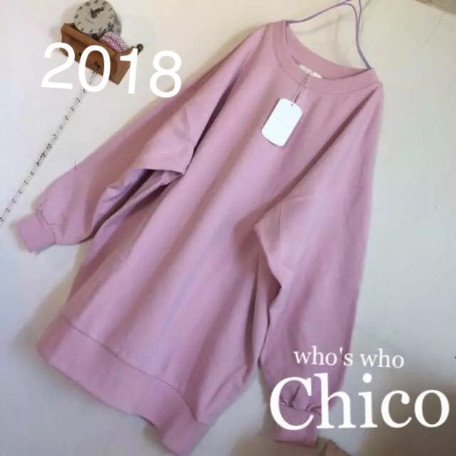 who's who Chico(フーズフーチコ)の2018年新作❁﻿フーズフーチコ ビッグスエットワンピース レディースのワンピース(ミニワンピース)の商品写真