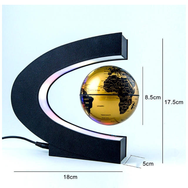 浮かぶ地球儀 宙に浮く地球儀 インテリア ゴールドの通販 by T�s shop｜ラクマ