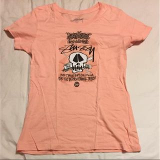 ステューシー(STUSSY)のstussy women ステューシー Tシャツ  ピンク スカル(Tシャツ(半袖/袖なし))