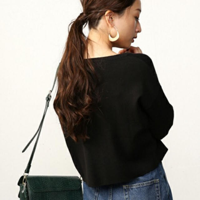 AZUL by moussy(アズールバイマウジー)のAZUL BY MOUSSY ワイドスリーブゆるニット レディースのトップス(ニット/セーター)の商品写真