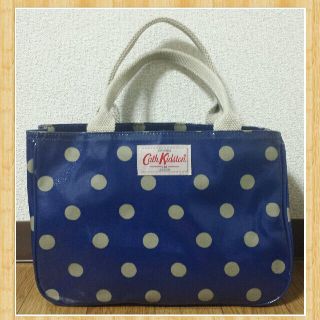 キャスキッドソン(Cath Kidston)のCath Kidston キャスキッドソン ドット柄 ハンドバッグ 美品(トートバッグ)