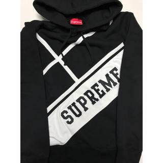 supreme diagonal hooded sweatshirt