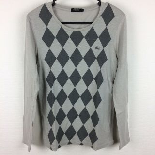 バーバリーブラックレーベル(BURBERRY BLACK LABEL)の美品 BURBERRY BLACK LABEL 長袖カットソー アーガイル柄 2(Tシャツ/カットソー(七分/長袖))