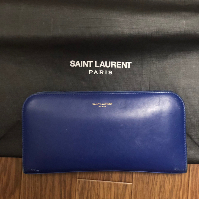 Saint Laurent(サンローラン)のサンローラン 長財布 青 ブルー レディースのファッション小物(財布)の商品写真