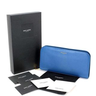 Saint Laurent - サンローラン 長財布 青 ブルーの通販 by miir's shop ...