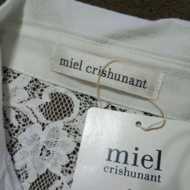 Miel Crishunant(ミエルクリシュナ)のmiel　ﾉｰｽﾘｼｬﾂ　新品 値下げ レディースのトップス(シャツ/ブラウス(半袖/袖なし))の商品写真