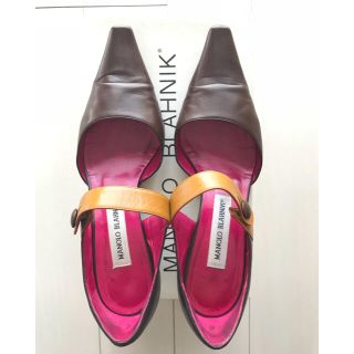 マノロブラニク(MANOLO BLAHNIK)の【中古】マノロブラニク パンプス 底張り・袋・箱付き(ハイヒール/パンプス)