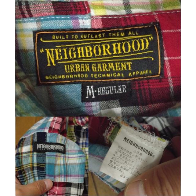 NEIGHBORHOOD(ネイバーフッド)のNEIGHBORHOOD パッチワークシャツ M メンズのトップス(シャツ)の商品写真