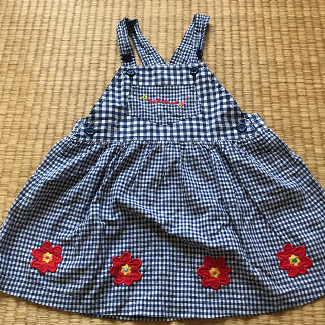 mikihouse(ミキハウス)のミキハウス オーバーオール スカート キッズ/ベビー/マタニティのキッズ服女の子用(90cm~)(その他)の商品写真