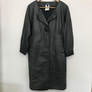 Brogden ブログデン 本革 レザー 羊革 ロングコート シングルボタン(ロングコート)