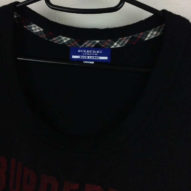 BURBERRY BLUE LABEL(バーバリーブルーレーベル)の美品 BURBERRY BLUE LABEL 半袖ニット ブラック サイズ38 レディースのトップス(ニット/セーター)の商品写真