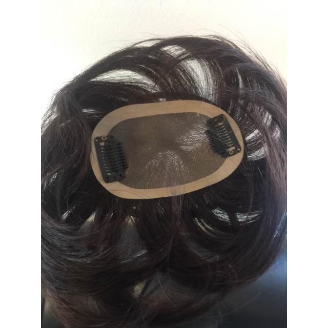 ヘアピース ウィッグ　人毛100% 自然色 レディースのウィッグ/エクステ(その他)の商品写真