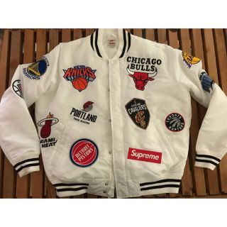 シュプリーム(Supreme)のSupreme Nike NBA Warm-Up Jacket M 白(スタジャン)