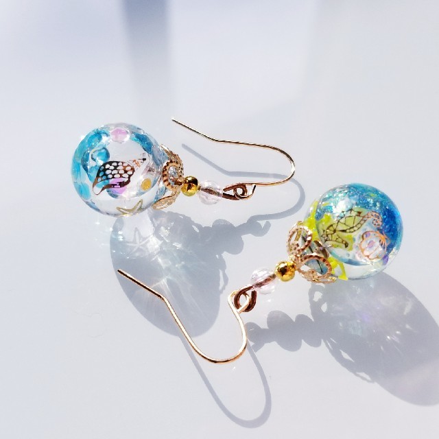 MINI water glass　under the sea レディースのアクセサリー(ピアス)の商品写真