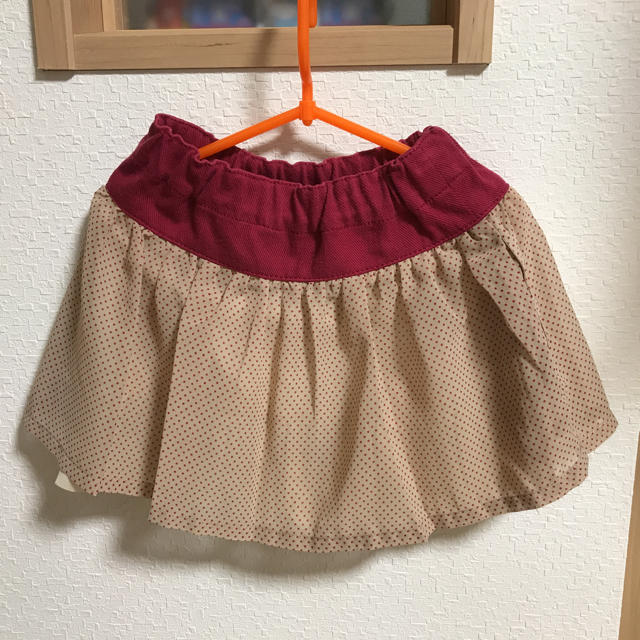 hakka kids(ハッカキッズ)のハッカキッズ、ドットスカート、100、新品 キッズ/ベビー/マタニティのキッズ服女の子用(90cm~)(スカート)の商品写真