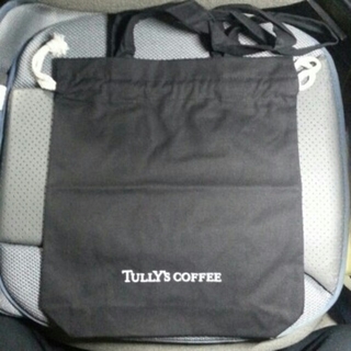 タリーズコーヒー(TULLY'S COFFEE)の送料込！限定品TULLY'S  COFFEEオリジナル巾着トートバッグ  黒(トートバッグ)