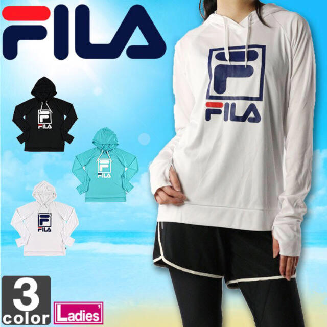 FILA(フィラ)のフィララッシュガード レディース BK M寸 226736 7D057-015 レディースの水着/浴衣(その他)の商品写真