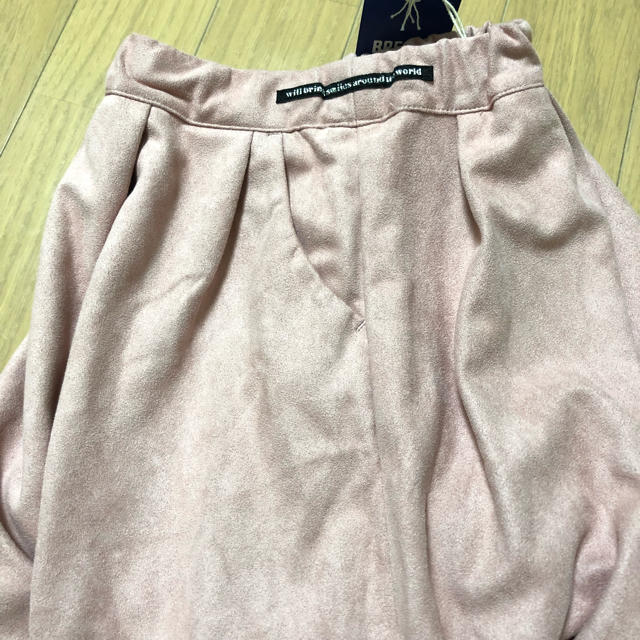 BREEZE(ブリーズ)の新品 BREEZE 95 スカート スエード ピンク キッズ/ベビー/マタニティのキッズ服女の子用(90cm~)(スカート)の商品写真