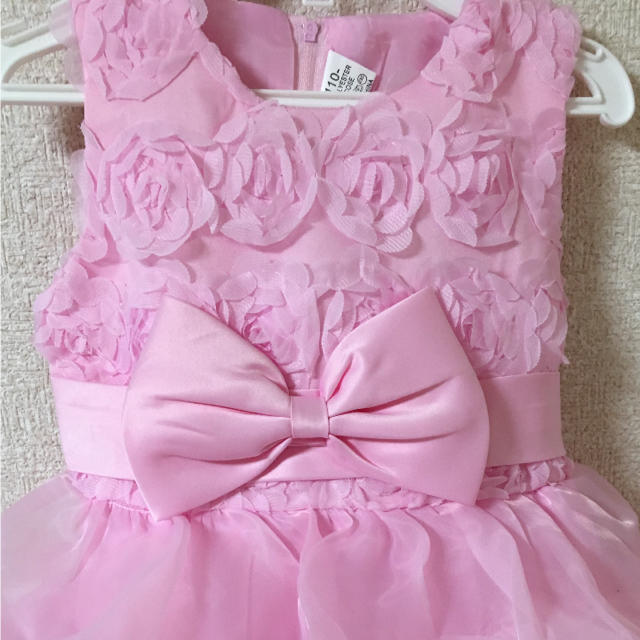 フリルリボンドレス 110cm  キッズ/ベビー/マタニティのキッズ服女の子用(90cm~)(ドレス/フォーマル)の商品写真