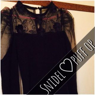 スナイデル(SNIDEL)のSnidel♡チュール刺繍切替ニットop(ミニワンピース)