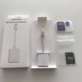 アイフォーン(iPhone)のiPhone 7 8 X lightning SDカードリーダ  新品同様(その他)