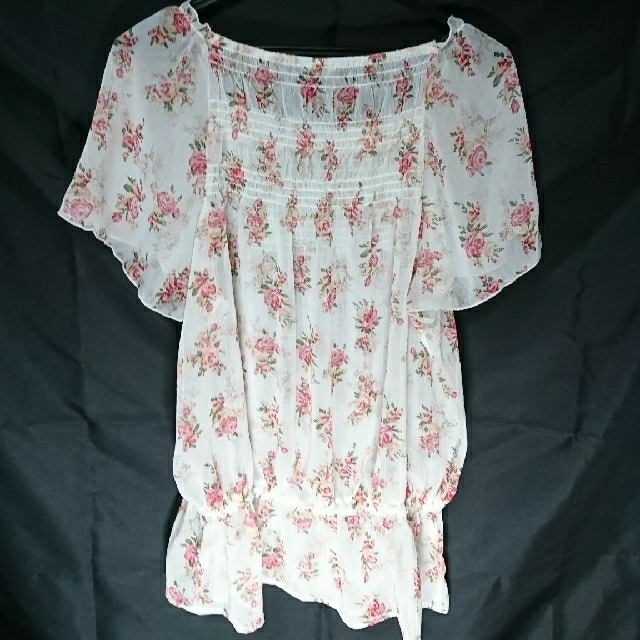 AEON(イオン)の半袖 夏用 花柄ブラウス LL レディースのトップス(シャツ/ブラウス(半袖/袖なし))の商品写真