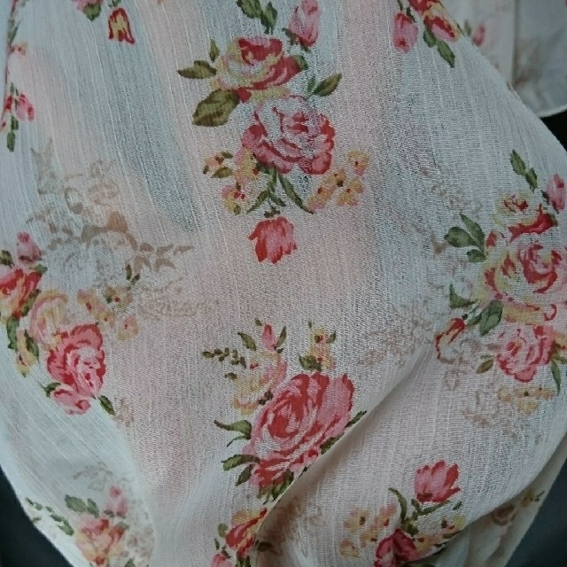 AEON(イオン)の半袖 夏用 花柄ブラウス LL レディースのトップス(シャツ/ブラウス(半袖/袖なし))の商品写真