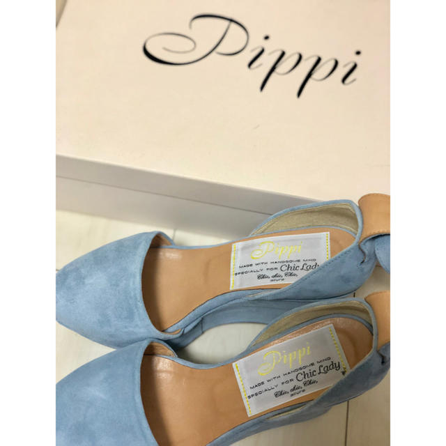 Pippi - Pippi/ピッピ ウェッジストラップサンダル 水色35.5 新品の Pippi - Pippi/ピッピ ウェッジストラップサンダル 水色35.5 新品の