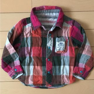 エフオーキッズ(F.O.KIDS)の値下げ再出品☆F.O.KIDS リバーシブルシャツ90(シャツ/カットソー)