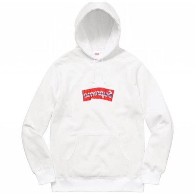 超万能L！　supreme ギャルソン ボックスロゴ パーカー box logo