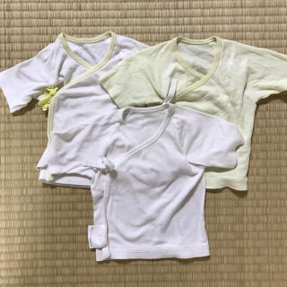 コンビミニ(Combi mini)のコンビミニ 新生児 短肌着 イエロー系 3点セット(肌着/下着)