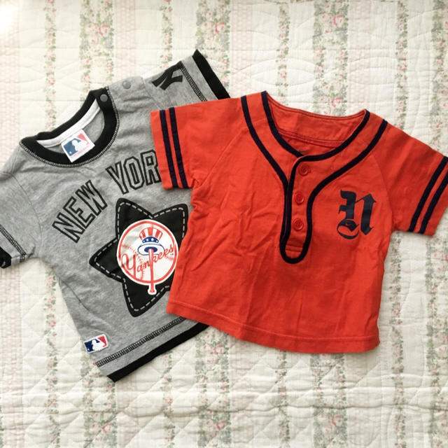 Fusen-Usagi(フーセンウサギ)の80 野球Tシャツセット ナイキ ヤンキース キッズ/ベビー/マタニティのベビー服(~85cm)(Ｔシャツ)の商品写真