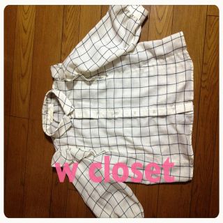 ダブルクローゼット(w closet)のw closet チェックトップス(カットソー(長袖/七分))