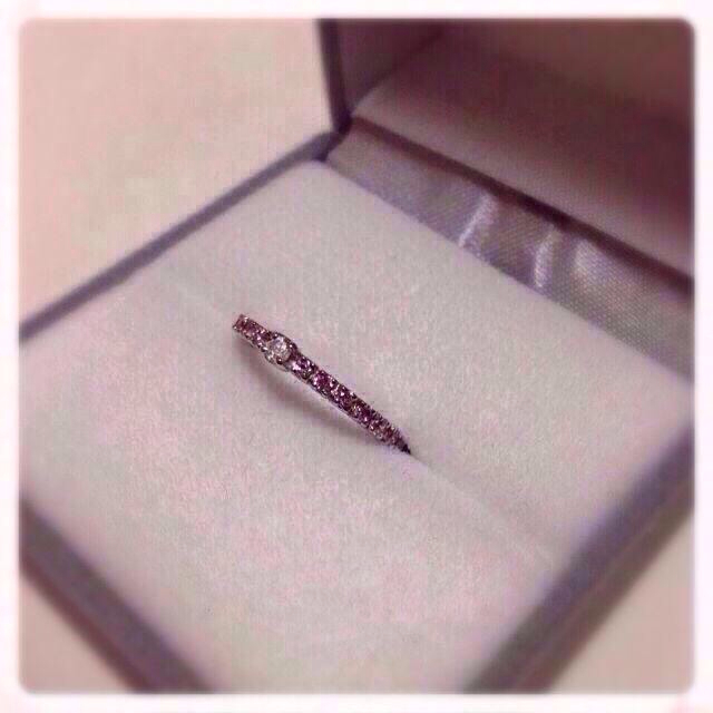 【鑑定書付】ダイヤモンドリング ピンク レディースのアクセサリー(リング(指輪))の商品写真
