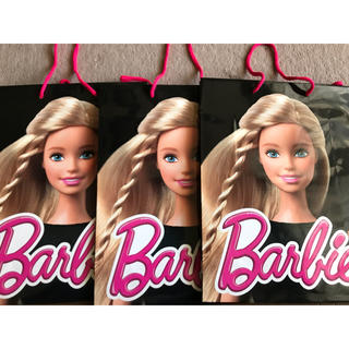 バービー(Barbie)のバービー 紙袋 ショッピングバッグ3枚セット(ショップ袋)
