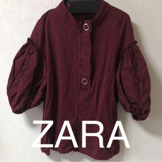 ザラ(ZARA)のZARA 異素材トップス(シャツ/ブラウス(半袖/袖なし))