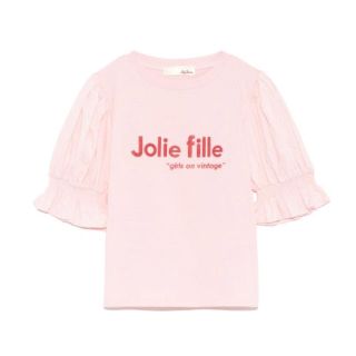 リリーブラウン(Lily Brown)のLilybrown 異素材スリーブTシャツ(Tシャツ(半袖/袖なし))