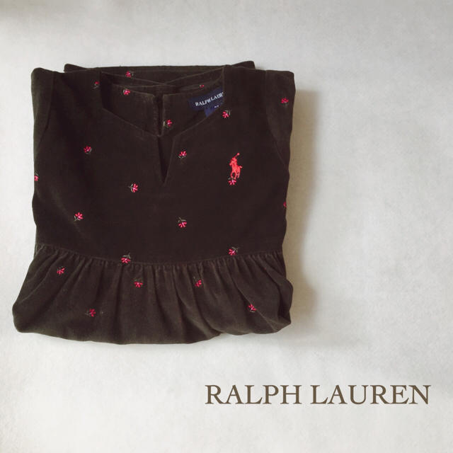 Ralph Lauren(ラルフローレン)のラルフローレン キッズ ベロア ワンピース フォーマル 4T / 110 キッズ/ベビー/マタニティのキッズ服女の子用(90cm~)(ワンピース)の商品写真