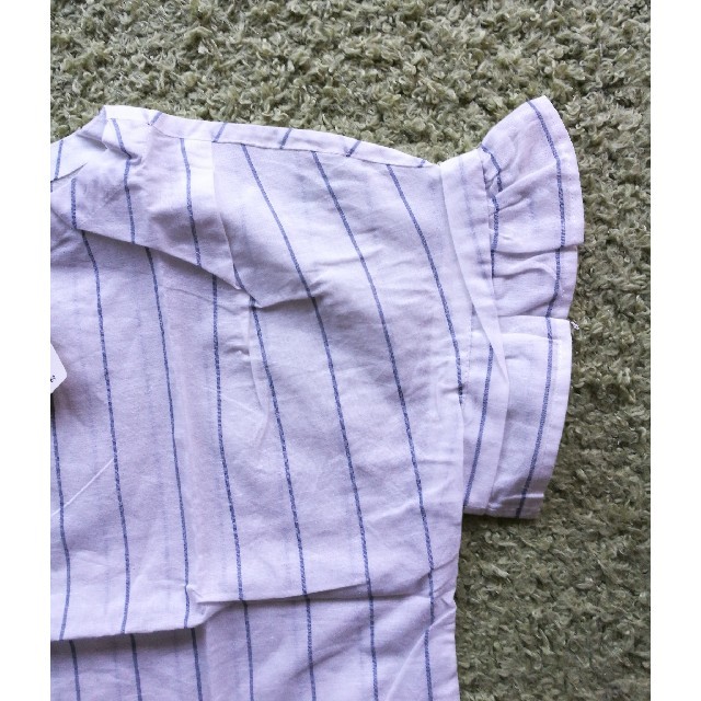 SM2(サマンサモスモス)のキラリ様専用 麻混ストライプ袖フリルブラウス レディースのトップス(シャツ/ブラウス(半袖/袖なし))の商品写真