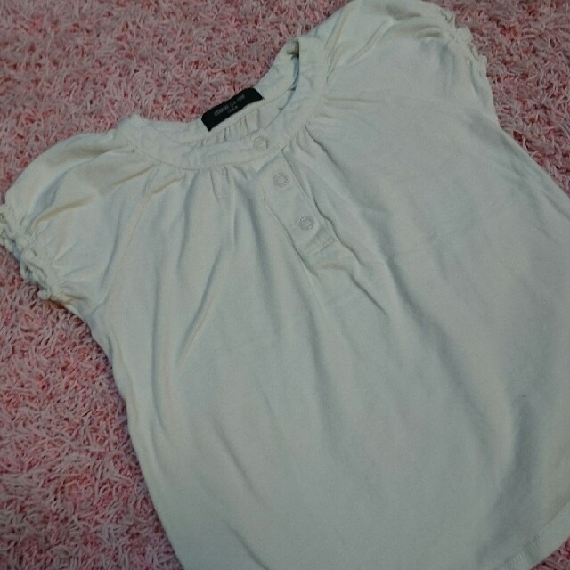 COMME CA ISM(コムサイズム)のCOMME CA ISM◆白のカットソー100 キッズ/ベビー/マタニティのキッズ服女の子用(90cm~)(Tシャツ/カットソー)の商品写真