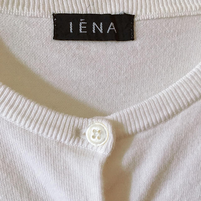 IENA(イエナ)の❁︎∮IENAイエナ⑅ ⑅半袖 ⑅白カーディガン レディースのトップス(カーディガン)の商品写真