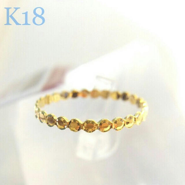 【お値下げ】k18 YG 新品 指輪   K14 WG ダイヤ 指輪 2個セット レディースのアクセサリー(リング(指輪))の商品写真