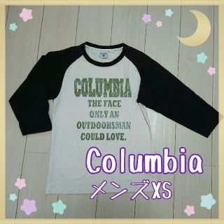 コロンビア(Columbia)の値下げ！【中古】★Columbia★ラグラン5分袖Tシャツ★メンズXS★(Tシャツ/カットソー(七分/長袖))