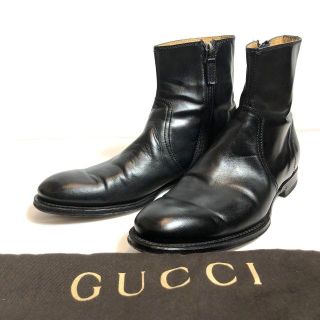 グッチ(Gucci)の正規品◆グッチ サイドゴア サイドジップブーツ レザーソール 7(ブーツ)